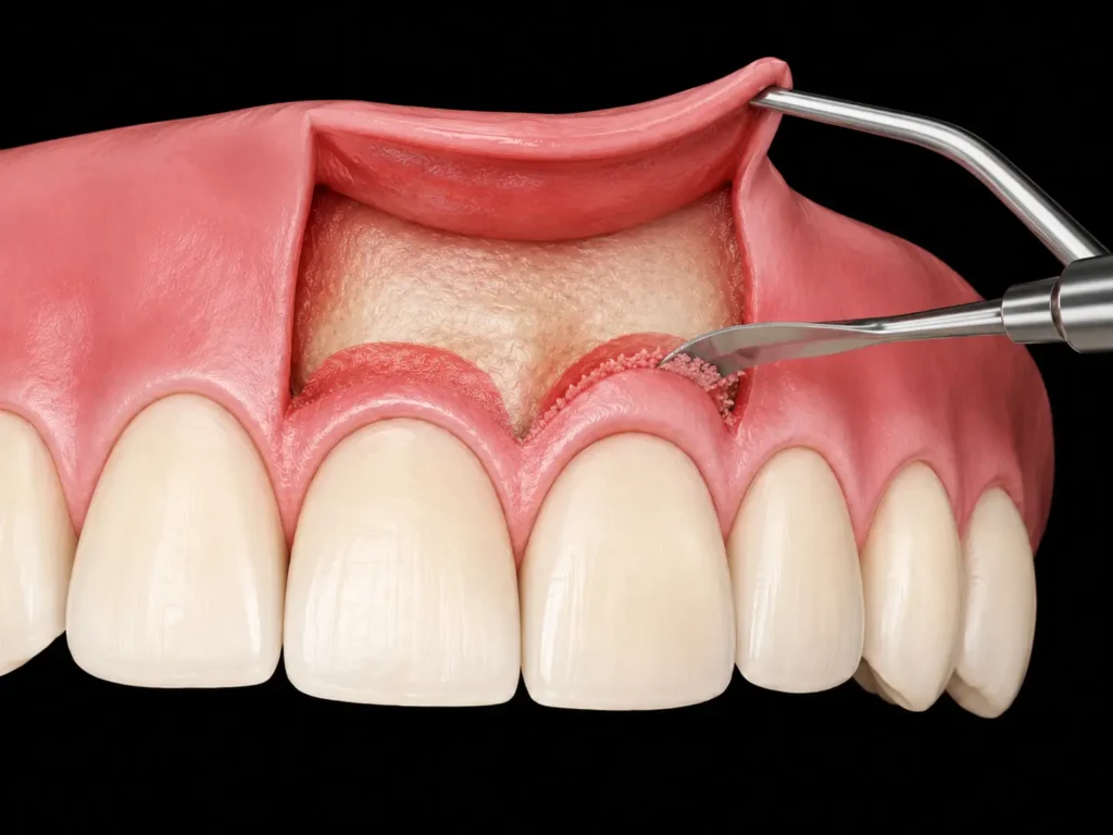 Colgajo con remodelado de tejidos en Horta-guinardó cirugía Periodontal en Institut Dental Torres Ballart